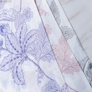 Nouveau design 100% polyester imprimé floral rideaux légers transparents rideau personnalisé pour le salon - Product Image 6