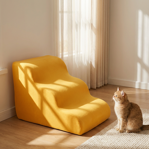 <span class=keywords><strong>Escalier</strong></span> <span class=keywords><strong>pour</strong></span> animaux de compagnie <span class=keywords><strong>en</strong></span> fibre à trois couches antidérapant personnalisé, motif uni, <span class=keywords><strong>pour</strong></span> aider les petits chiens et chats âgés à accéder au canapé - Product Image 1