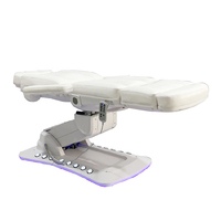Table de massage électrique de luxe pour salon de beauté et spa, avec 2/4 moteurs, en cuir PU, pliable, design moderne, pour hôtel et salon.