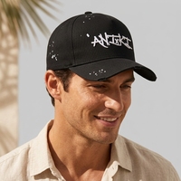 Gorra de Béisbol de 5 Paneles Bordada con Logotipo Personalizado Negro de Alta Calidad, Gorra de Papá, Gorra Deportiva Ajustable Suave Sin Estructura para Hombre