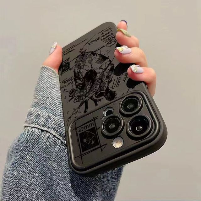 Popular Design Graffiti Heart English Fashion Shockproof Protective case Phone case for iPhone 17 16 15 Pro Max 14 13 12 11 XS