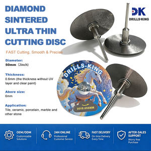 DK Drills-king Nuovo Design Disco Diamantato Super Sottile per Taglio a Umido, Lama per Sega 50 mm per Taglio di Precisione della <span class=keywords><strong>Ceramica</strong></span> - Product Image 1