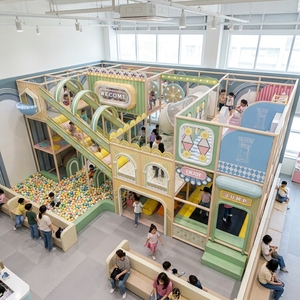 Grand équipement de terrain de jeux intérieur, château gonflable, parcours d'obstacles, ensemble d'aventure pour les centres de divertissement familiaux, les centres commerciaux - Product Image 1