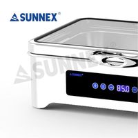 Chauffe-Plat Électrique Professionnel pour Buffet, Réchaud de Buffet en Acier Inoxydable 8,5 L avec Température Automatique pour la Restauration