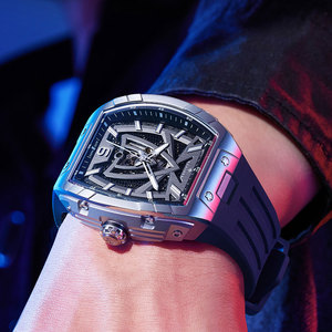 Montre mécanique automatique pour homme PONIGER P2.12, aiguilles lumineuses, affichage de la date, chronomètre, étanche jusqu'à cinquante mètres - Product Image 1