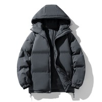 Vestes matelassées à capuche pour hommes, taille plus, décontractées, coupe-vent, hiver, amples et décontractées, tendance, chaudes, basiques
