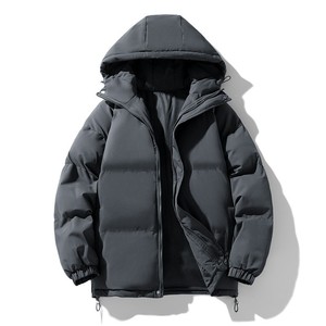 Vestes matelassées à <span class=keywords><strong>capuche</strong></span> pour hommes, <span class=keywords><strong>taille</strong></span> plus, décontractées, coupe-vent, hiver, amples et décontractées, tendance, chaudes, basiques - Product Image 3