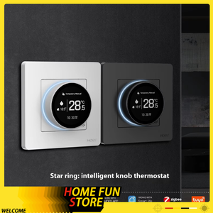 <span class=keywords><strong>MOES</strong></span> Tuya ZigBee Smart Knob <span class=keywords><strong>Termostato</strong></span> Personalizado Star Ring Series Energy Smart Switch App Control remoto Temperatura (TDS) - Product Image 6
