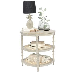 <span class=keywords><strong>Table</strong></span> d'appoint ronde en bois manga, 2 étagères pour canettes, meubles occasionnels, bon marché - Product Image 5