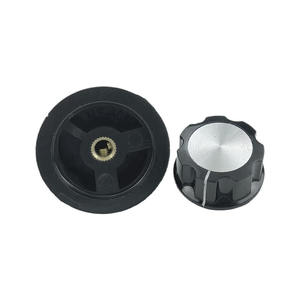 Tapas <span class=keywords><strong>de</strong></span> Botón con Textura <span class=keywords><strong>de</strong></span> CD, Mecanizado CNC Personalizado, Orificio <span class=keywords><strong>de</strong></span> 6 mm, ABS <span class=keywords><strong>de</strong></span> Doble Color para Potenciómetros - Product Image 2