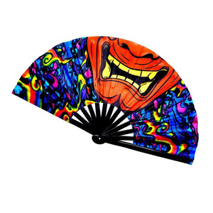 Vente en gros de ventilateurs pliants à la main en bambou de musique classique de couleur personnalisable de 13 pouces-Cadeaux promotionnels publicitaires - Product Image 1