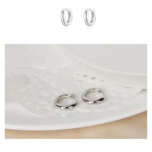 कस्टम गहने ठीक हूप इयररिंग्स कार्टिलेज न्यूनतम गुलाब सोना जुताई 925 स्टर्लिंग चांदी के चार्टों को लटकाया जाता है - Product Image 6