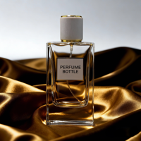 Flacon de parfum en verre cristal de haute qualité en gros, 75 ml, 80 ml, couleur personnalisée, flacon vide à col serti pour emballage de parfum
