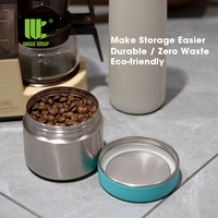 Conteneur de stockage alimentaire empilable hermétique en acier inoxydable, pot à café, thé, matcha, boîte de voyage, vente en gros