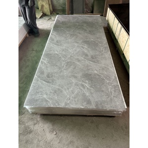 Lastra in PVC effetto marmo UV1220*2440*2.5mm, alta lucentezza, garanzia 3 anni, impermeabile, moderna, per pareti di bagno e <span class=keywords><strong>cucina</strong></span>. - Product Image 1