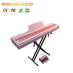 Piano Digital de 88 Teclas con Martillo Pesado, Color Rosa, con Bluetooth y MIDI |   Teclado Electrónico OEM Elegante para <span class=keywords><strong>Principiantes</strong></span> y Escuelas de Música - Product Image 1