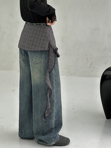 Jeans en denim à la mode pour filles Pantalons décontractés pour enfants pour petites et adolescentes - Product Image 5