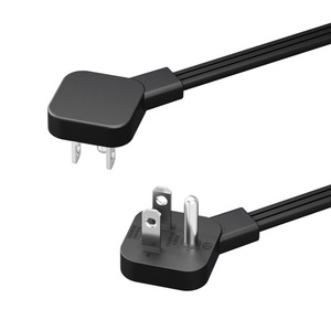 USA dây điện 45 độ siêu mỏng 3 pin dây điện 125V 10A phẳng cắm cáp mở rộng dây cho người tiêu dùng điện tử - Product Image 6