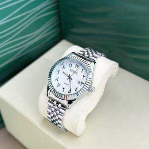 Montre-bracelet de luxe pour homme inspirée des designers avec bracelet en acier cadran rond classique fonction calendrier montre mécanique - Product Image 2