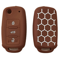 Housse de clé en silicone pour télécommande à 3 boutons, étui de protection souple pour clé de voiture Golf GTI R32 pour Volkswagen