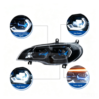 Convient aux lentilles de feux diurnes bicolores LED haut de gamme Golden-eye pour les modèles BMW X6 E71 08-14, pour l'ensemble de phares.