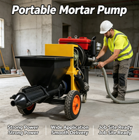 Machine automatique d'injection de mortier de béton 220V, état neuf, moteur, pulvérisateur de mortier pour plâtre mural en gypse, trémie 120L
