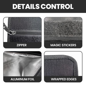 防水シーリングファイバーグラスバッグ,高温度耐性ポータブル大容量ドキュメント用 - Product Image 3