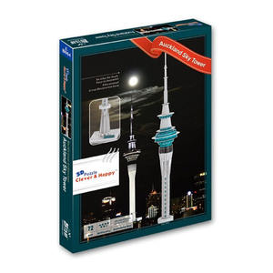 유명 건축물 3D 퍼즐 종이 모형 오클랜드 스카이 타워 72개 부품 포함 - Product Image 3