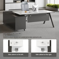 Conjunto de Silla y Escritorio Ejecutivo en Forma de L Blanco, Diseño Moderno y Minimalista, Muebles de Oficina de Alta Gama para Gerentes y Supervisores