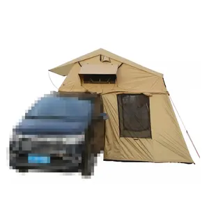 새로운 디자인 4x4 자동차 액세서리 야외 오프로드 캠핑 캔버스 지붕 탑 텐트 5 사람 캠핑