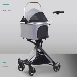 Luxury 4-Wheel Pet Stroller Detachable <b>Cage</b> Easy One-Hand Fold Lightweight Travel Carrier Transparent Fabric Fashion for Dogs - Product Image 1