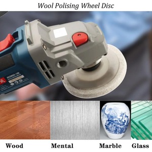 Wool Polishing Discs for Angle <b>Grinder</b> Finishing Wheel Buffing Pads - Product Image 5