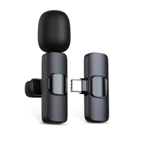Microphone Lavalier sans Fil en Plastique à Condensateur Mini Type-C avec Réduction du Bruit pour l'Enregistrement d'Interviews en Direct