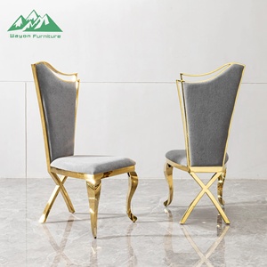 <span class=keywords><strong>Sedia</strong></span> da Matrimonio di Lusso Wayon in Acciaio Inox Dorato con Schienale Alto Ondulato e Gambe Cabriole in Pelle <span class=keywords><strong>Bianca</strong></span> - Product Image 5