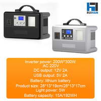 Station d'alimentation solaire portable 300W avec haut-parleur Bluetooth, batterie LiFePO4, démarreur de secours et lampe torche pour la mise en œuvre hors réseau