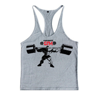 Athlétique golds gym coton rétro marron surdimensionné lâche rayure blanc serré muscle fitness côtelé compression gym débardeur hommes