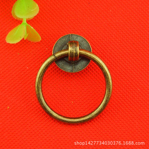Furniture Handle Ring 38mm Diameter Alloy Drawer Pull <b>Rustic</b> Style - Product Image 3