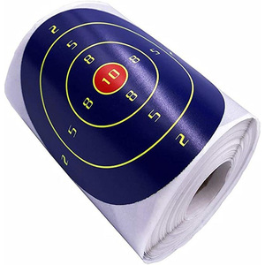 Adesivi per bersagli di carta reattivi a spruzzo gialli rotondi personalizzati da 4 pollici, rotolo autoadesivo per bersagli da tiro, bersagli a spruzzo per poligono di tiro - Product Image 2