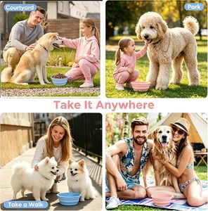 Multifunctional Foldable Silicone Pet Food <b>Bowl</b> <b>Dog</b> Water <b>Bowls</b> Outdoor Travel Collapsible <b>Dog</b> Food Container with Food Storage - Product Image 3
