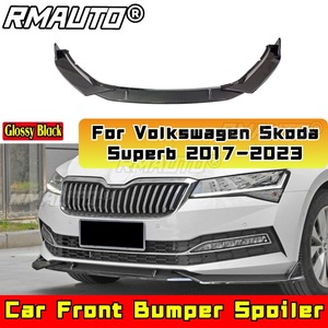 สำหรับรถยนต์ Volkswagen Skoda Superb ปี 2017-2023 สปอยเลอร์กันชนหน้า ฝาครอบกันชน แผ่นกันชนหน้า ชุดแต่งกันชนหน้า อุปกรณ์ตกแต่งรถยนต์ - Product Image 4