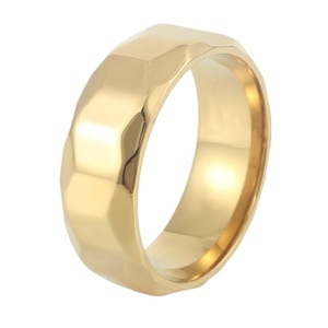 yunnique Fashion <b>Rings</b> Geometric Diamond Pattern Gold Unisex Jewelry Gift - Product Image 5