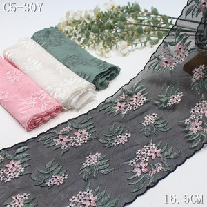 19cm hoa căng ren cho phụ nữ đồ lót bên váy áo ngực phụ kiện trắng xanh đen hồng lưới đàn hồi thêu ren <span class=keywords><strong>TRIM</strong></span> - Product Image 6