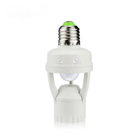 E27 PIR capteur de mouvement douille de lumière LED base de lampe interrupteur intelligent ampoule support de lampe
