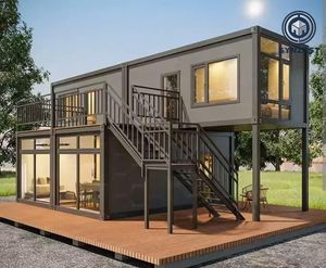 Casa Modular de Paneles Sándwich de Acero de 2 Pisos, Tipo Contenedor, para Oficinas, Hoteles, Villas y <span class=keywords><strong>Alojamiento</strong></span> - Product Image 1