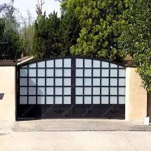 XIYATECH moderna casa grill projetos portão dianteiro ferro forjado portão decoração garagem portão