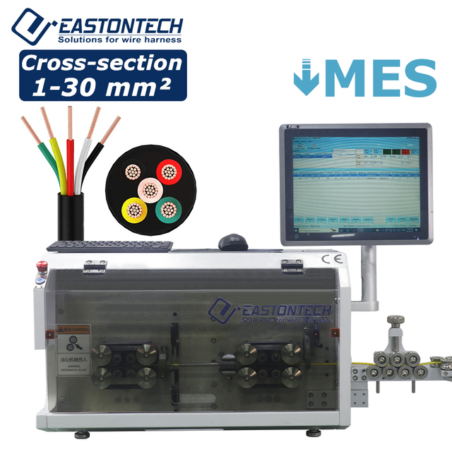 Cross-Section 4 - 30mm2 Multiple EW-05F+S  Cable Cutting Stripping Peeling Machine With Ce Certificate
