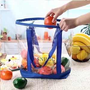 Sacs fourre-tout transparents personnalisés en gros, sacs à main en PVC, sacs fourre-tout imperméables réutilisables pour la plage, les voyages, la vente au détail, la promotion - Product Image 5