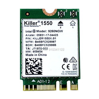 Carte Wi-Fi interne double bande 1550 Genuine Intel 802.11ac 9260NGW Killer Ac9260 pour ordinateurs portables en stock