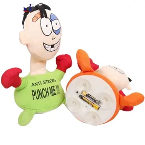 CHRT Mainan Boneka Elektrik Kartun, Mainan Plush Elektrik Kartun, Boneka Anti Stres Punch Me Grosir Baru Kreatif