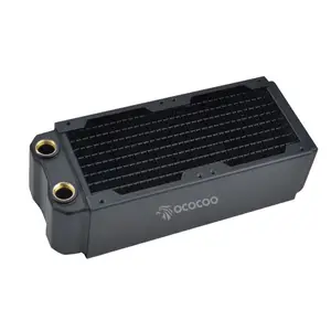 OCOCOO 160 Radiator Copper 8cm Fan Computer Water Cooling System Fittings 60mm Thickness Double Channel